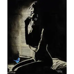 Loui Jover Night Vision Canvas Print Black/White (80cm x 60cm)