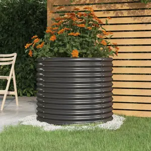 Berkfield Garden Planter Powder-coated Steel 80x80x68 cm Anthracite