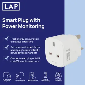 LAP Myko Compact Smart Plug With energy monitoring 240V