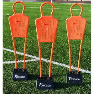 3 PACK 4ft Mini ORANGE Football Mannequin Set - Freekick Dummy Defender Training