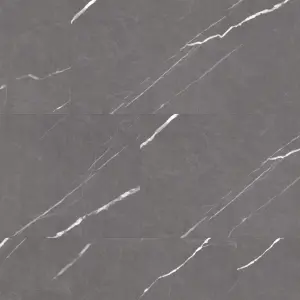 GoodHome Mambo Grey Natural Marble effect Textured Click vinyl Tile Sample