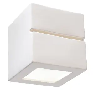 Leo Ceramic White 1 Light Classic Wall Light