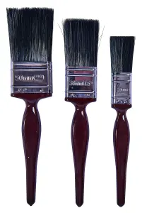 Amtech G4335 3 Piece no bristle loss paint brush set with classic handles