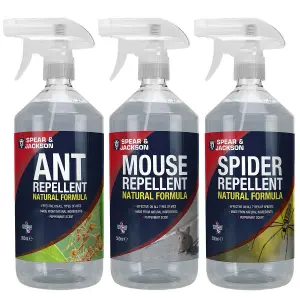 Spear & Jackson Ant Mouse and Spider Repellent 3 x 500ml