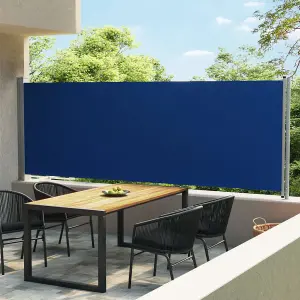 Berkfield Patio Retractable Side Awning 600x160 cm Blue