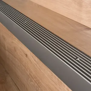 Anodised aluminium anti non slip stair edge nosing trim 900mm x 65mm x 42mm a32 inox