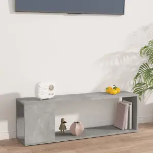 Berkfield TV Cabinet Concrete Grey 100x24x32 cm Engineered Wood