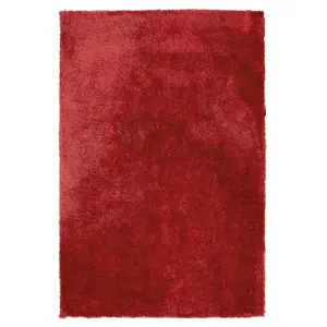 Shaggy Area Rug 140 x 200 cm Red EVREN