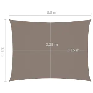 Berkfield Sunshade Sail Oxford Fabric Rectangular 2.5x3.5 m Taupe