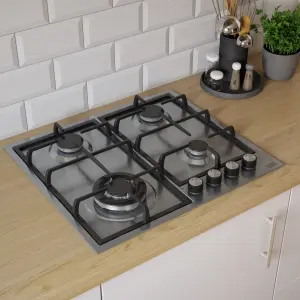 Cooke & Lewis CLGASUIT4 58cm Gas Hob - Inox