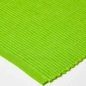 Homescapes Cotton Plain Lime Green Pack of 2 Placemats