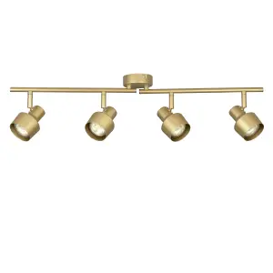 Anise Satin gold effect 4 Light Spotlight bar