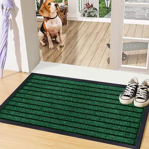 Kissy Non Slip Doormat Green / 60cm W x 180cm L