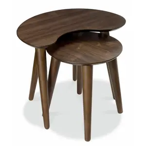 Brutus 2 Piece Nest of Tables Walnut