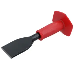 3" / 75mm Solid Brick Bolster Chisel with Guard Stone Masonry Soft Grip