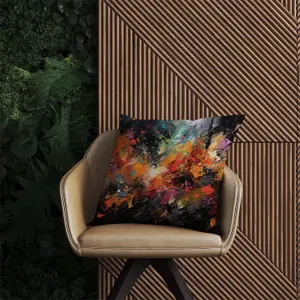 A Vibrant Abstract Painting Outdoor Cushion 60cm x 60cm