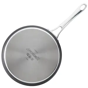 Anolon X SearTech Black Round Aluminium Induction Suitable Dishwasher Safe Non-Stick Saute Pan with Lid