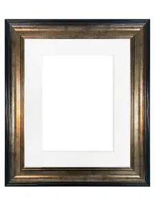 Scandi Black & Gold Frame with White Mount for Image Size 45 x 30 CM