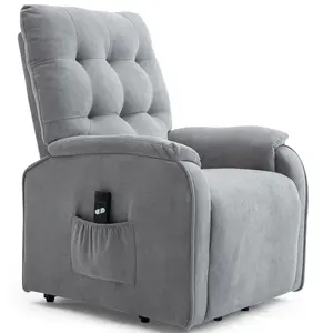 Charlbury Fabric Rise Recliner Armchair Electric Lift Chair (Grey)