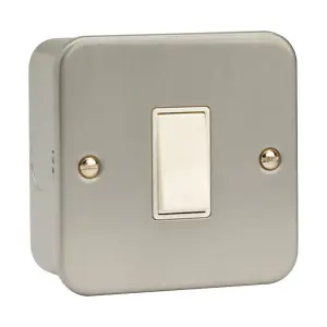 Click Scolmore Metal Clad Switch 1 Gang 2 Way 10A (No K/O) - CL011B