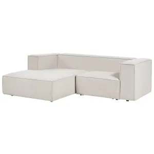 2 Seater Sofa VERNON Light Beige Fabric 2 Seater Right Hand