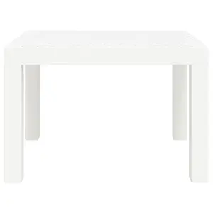 Berkfield Garden Table White 59x47x40 cm PP