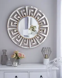 Beliani Glam Wall Mirror FLERS Metal Gold