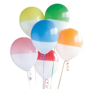 Unique Party Latex Balloons (Pack of 6) Multicoloured (One Size)