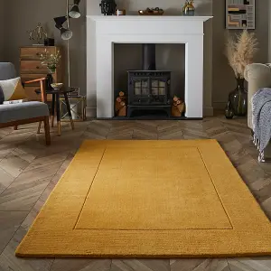 Mayfair Esme 80x150cm Ochre Wool Rug