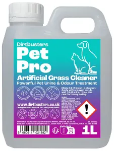 Dirtbusters Pet Pro Artificial Grass Cleaner For Cats & Dogs Urine & Bad Odours (1L)