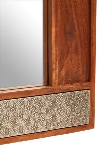 Interiors by Premier Boho Acacia Wood Wall Mirror