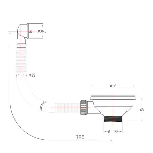 Basket Strainer Waste Round Overflow Stainless Steel