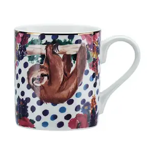 Mikasa Wild At Heart Sloth Print 280ml Mug