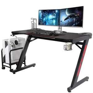 Ergonomic Gaming Computer Desk Black / 75cm H x 120cm W x 60cm D