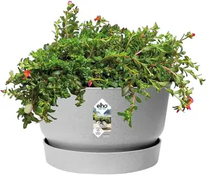 Elho Recycled Plastic Greenville Bowl 33cm Living Concrete Plant Pot