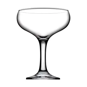 Pasabahce Bistro Glass Champagne Saucers - 280ml - Pack of 12