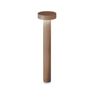 Ideal Lux Tesla 4 Light 80cm Outdoor Bollard Coffee IP44