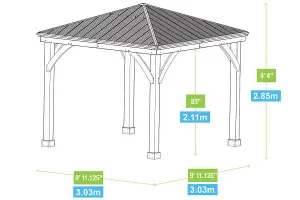 10 x 10 Meridian Gazebo With 10ft Counter