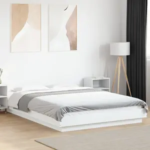 Berkfield Bed Frame without Mattress White 140x190 cm