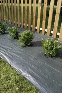 4 x 10 m / 13.1 x 32.8 ft Weed Control Membrane, Weed Control Woven Fabric, Ground Cover Sheet, 100 GSM, UV Stabilised