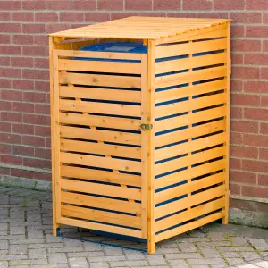 KCT Wooden Wheelie Bin Store Outdoor Storage - Single ( 1 x 240L)