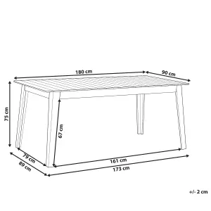 Garden Table Wood Light Wood FORNELLI