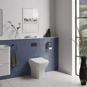 Dezine Cubo Back To Wall Toilet with Soft Close Seat