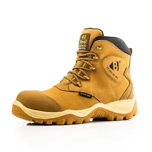 Buckbootz BSH012 Bang Guardz Waterproof Safety Work Boots Honey (Sizes 6-13)