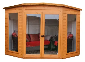 Shire Barclay 8x8 ft with Double door & 2 windows Pent Wooden Summer house