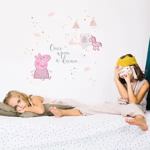 Stickerscape Once Upon a Dream Peppa Pig (Regular Size) Children's Bedroom Playroom Décor Self-Adhesive Removable