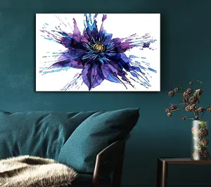 Water Lily Splash Canvas Print Wall Art - Medium 20 x 32 Inches