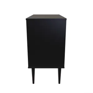 Hong Kong Ready assembled Matt black 3 Drawer Chest of drawers (H)695mm (W)765mm (D)415mm