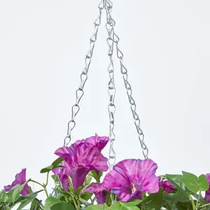 Homescapes Purple Petunia Hanging Basket, 80 cm