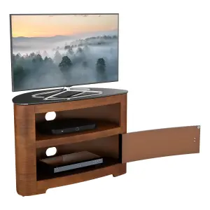 AVF Affinity Blenheim 80cm Curved TV Stand, for TVs up to 40" - Walnut